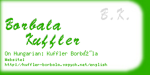 borbala kuffler business card